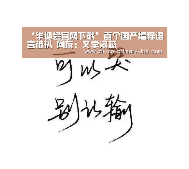 ‘华体会官网下载’首个国产编程语言被扒 网友:又学汉芯(图2) 华体会官方平台